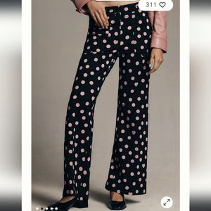 The Naomi Ponte Wide-Leg Flare Pants by Maeve: Printed Edition